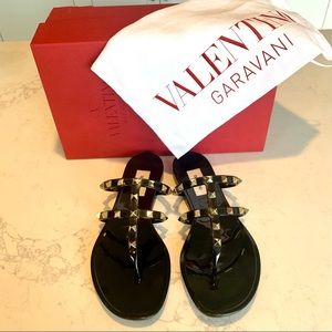 Valentino Rockstud PVC Jelly Gladiator Thong sandal (flip flops) size 39